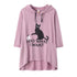 Fashion Trend Loose Large Size Knitted Long Sleeve Hoodie Irregular Cat Print Ladies